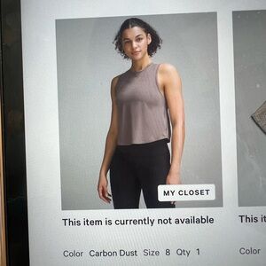 Lululemon Athletica Sculpt Cropped Tank Top